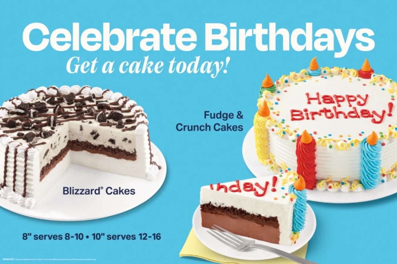 Dairy Queen birthday ice cream cakes